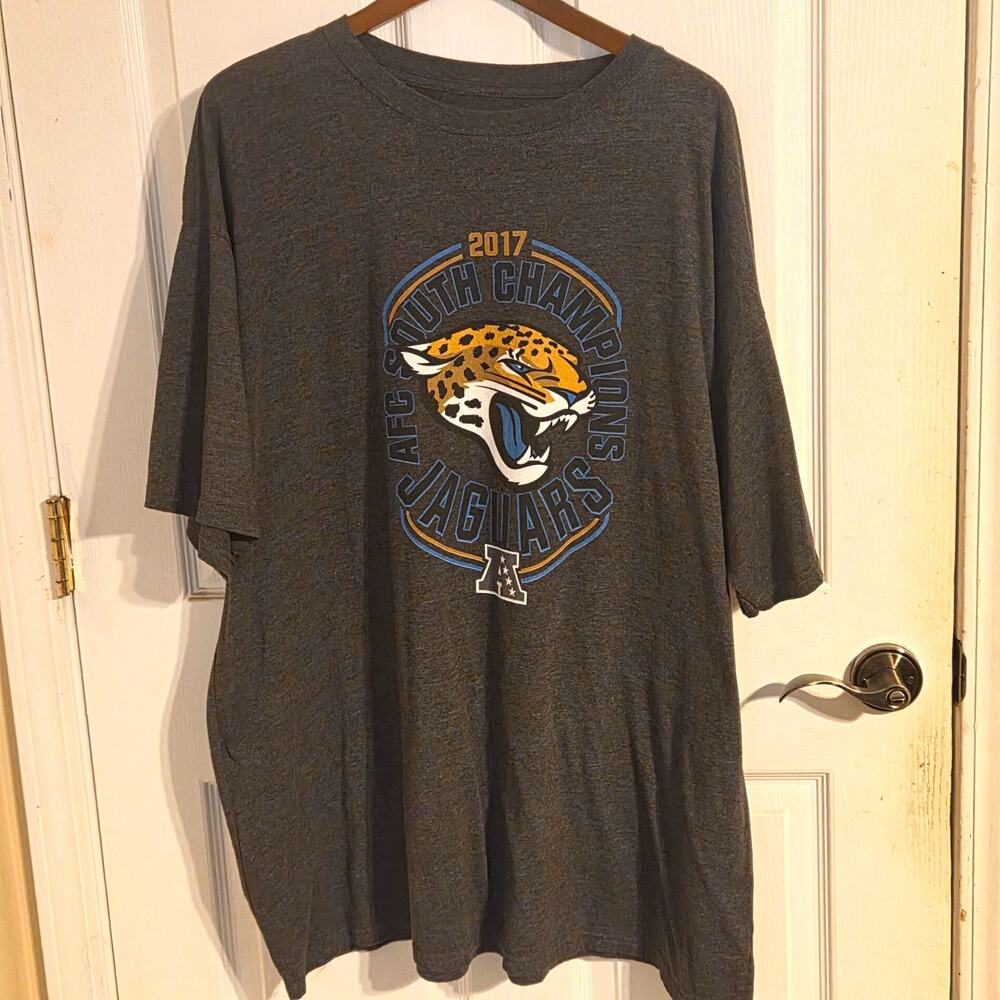Fanatics Jacksonville Jaguars 2017 AFC South Champions NFL T-Shirt Gray 3XLB